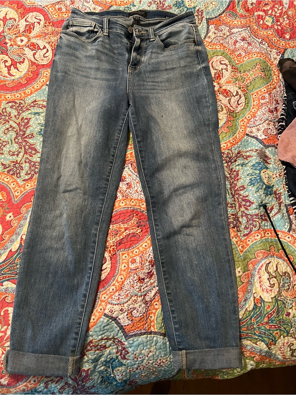 Judy Blue Women’s Mid Wash Blue Straight-Leg Jeans